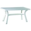 Atlin Designs 55×22 Resin Patio Dining Table in White