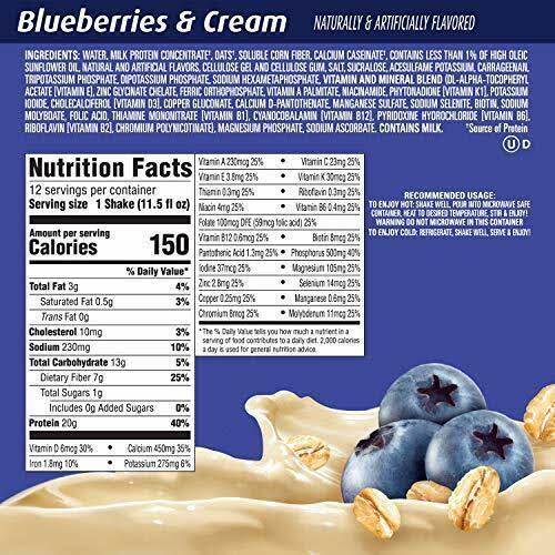 12 Premier Protein Blueberries Cream 20g Protein Shake with Oats 11.5 fl oz - Image 3